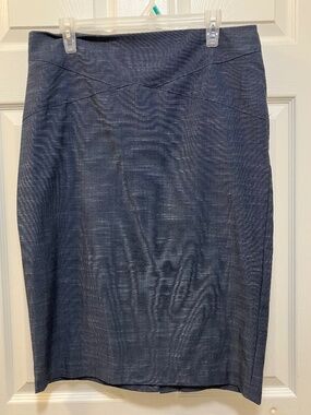New York & Company 7th Avenue Suiting blue pencil skirt size 12